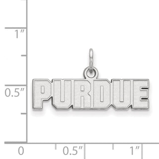 10k White Gold LogoArt Purdue University Block Type Extra Small Pendant