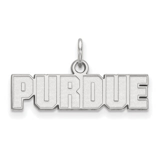 10k White Gold LogoArt Purdue University Block Type Extra Small Pendant