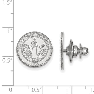 14k White Gold LogoArt University of Alabama Crest Lapel Pin