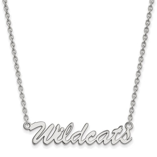 Sterling Silver Rhodium-plated LogoArt University of Kentucky Wildcats Script Medium Pendant 18 inch Necklace