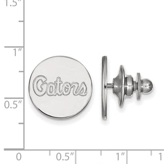 14k White Gold LogoArt University of Florida Gators Script Lapel Pin
