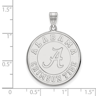 10k White Gold LogoArt University of Alabama Crimson Tide Extra Large Disc Pendant