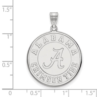 10k White Gold LogoArt University of Alabama Crimson Tide Extra Large Disc Pendant