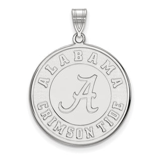 10k White Gold LogoArt University of Alabama Crimson Tide Extra Large Disc Pendant