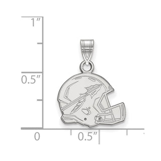 10k White Gold LogoArt Florida State University Arrow Medium Football Helmet Pendant