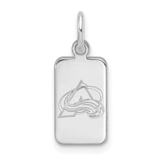 Sterling Silver Rhodium-plated NHL LogoArt Colorado Avalanche Tag Pendant