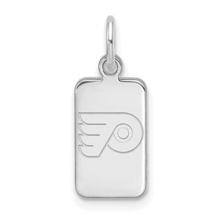 Sterling Silver Rhodium-plated NHL LogoArt Philadelphia Flyers Tag Pendant