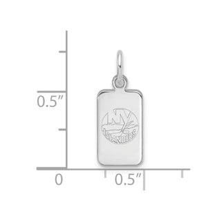 Sterling Silver Rhodium-plated NHL LogoArt New York Islanders Tag Pendant