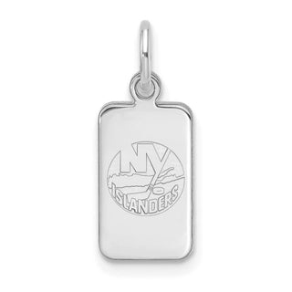 Sterling Silver Rhodium-plated NHL LogoArt New York Islanders Tag Pendant