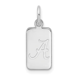 Sterling Silver Rhodium-plated LogoArt University of Alabama Tag Pendant