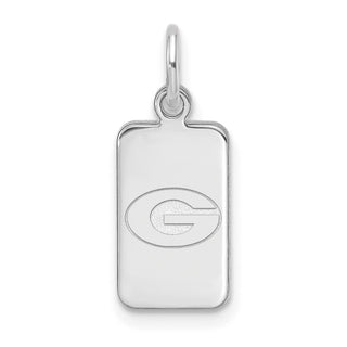 Sterling Silver Rhodium-plated LogoArt University of Georgia Tag Pendant