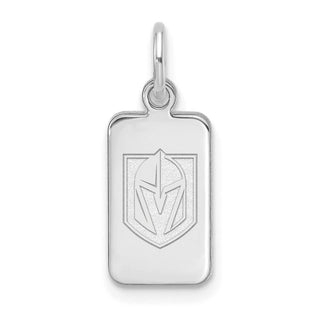 Sterling Silver Rhodium-plated NHL LogoArt Vegas Golden Knights Tag Pendant
