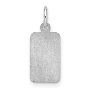 Sterling Silver Rhodium-plated NHL LogoArt San Jose Sharks Enamel Tag Pendant