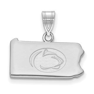 Sterling Silver Rhodium-plated LogoArt Penn State Univ State Pendant