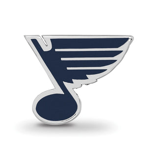 Sterling Silver NHL LogoArt St. Louis Blues Enameled Logo Bead