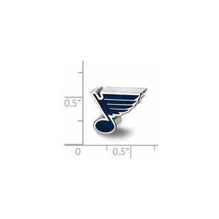 Sterling Silver NHL LogoArt St. Louis Blues Enameled Logo Bead
