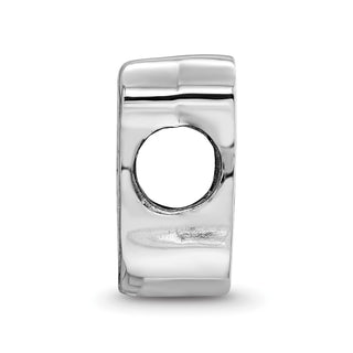 Sterling Silver Rhodium-plated LogoArt Butler University Bulldog Enameled Bead