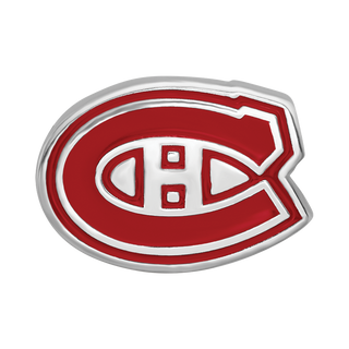 Sterling Silver Rhodium-plated NHL LogoArt Montreal Canadiens Enameled Bead