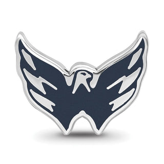 Sterling Silver NHL LogoArt Washington Capitals Enameled Logo Bead