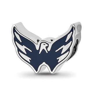 Sterling Silver NHL LogoArt Washington Capitals Enameled Logo Bead