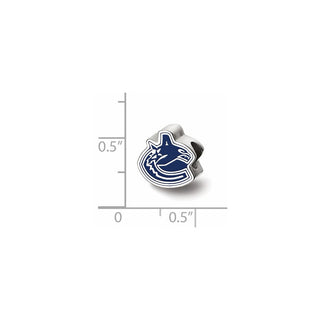 Sterling Silver NHL LogoArt Vancouver Canucks Canuck C Enameled Logo Bead
