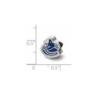 Sterling Silver NHL LogoArt Vancouver Canucks Canuck C Enameled Logo Bead