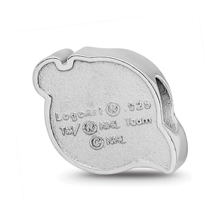 Sterling Silver NHL LogoArt New Jersey Devils Enameled Logo Bead