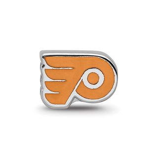 Sterling Silver NHL LogoArt Philadelphia Flyers Winged P Enameled Logo Bead