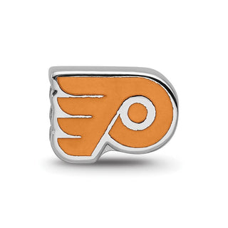 Sterling Silver NHL LogoArt Philadelphia Flyers Winged P Enameled Logo Bead