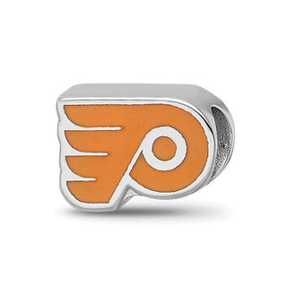 Sterling Silver NHL LogoArt Philadelphia Flyers Winged P Enameled Logo Bead