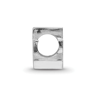 Sterling Silver Rhodium-plated LogoArt Georgia Institute of Technology G-T Enameled Bead