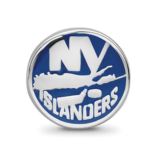 Sterling Silver NHL LogoArt New York Islanders Enameled Logo Bead