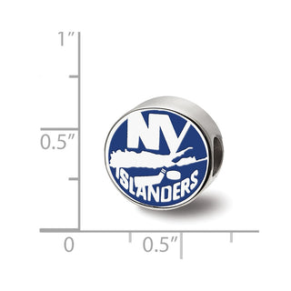 Sterling Silver NHL LogoArt New York Islanders Enameled Logo Bead