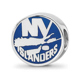 Sterling Silver NHL LogoArt New York Islanders Enameled Logo Bead