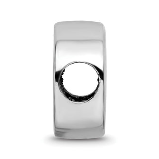 Sterling Silver Rhodium-plated NHL LogoArt Winnipeg Jets Enameled Bead