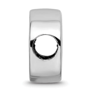 Sterling Silver Rhodium-plated NHL LogoArt Winnipeg Jets Enameled Bead