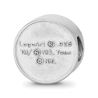 Sterling Silver Rhodium-plated NHL LogoArt Winnipeg Jets Enameled Bead