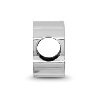 Sterling Silver Rhodium-plated LogoArt Kansas State University Wildcat Enameled Logo Bead