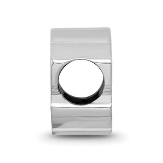 Sterling Silver Rhodium-plated LogoArt Kansas State University Wildcat Enameled Logo Bead