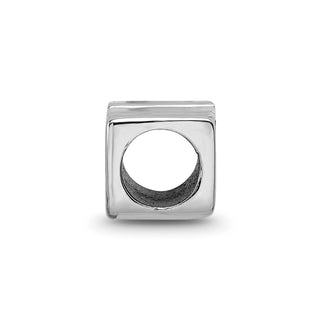 Sterling Silver Rhodium-plated LogoArt Louisiana State University L-S-U Enameled Bead