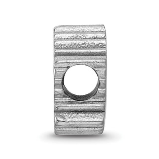 Sterling Silver Rhodium-plated NHL LogoArt Toronto Maple Leafs Enameled Bead