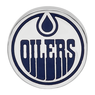 Sterling Silver NHL LogoArt Edmonton Oilers Enameled Logo Bead