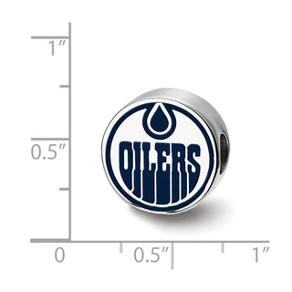 Sterling Silver NHL LogoArt Edmonton Oilers Enameled Logo Bead
