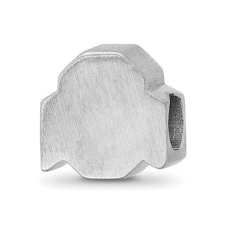Sterling Silver Rhodium-plated LogoArt The Ohio State University Enameled Extruded Logo Bead