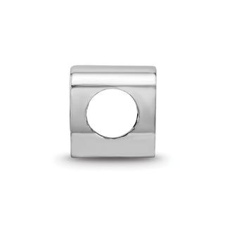 Sterling Silver Rhodium-plated LogoArt Purdue University Letter P Enameled Logo Bead