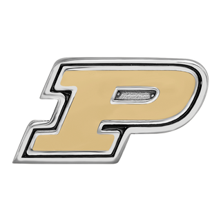 Sterling Silver Rhodium-plated LogoArt Purdue University Letter P Enameled Logo Bead