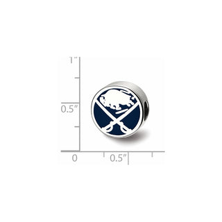 Sterling Silver NHL LogoArt Buffalo Sabres Enameled Bead