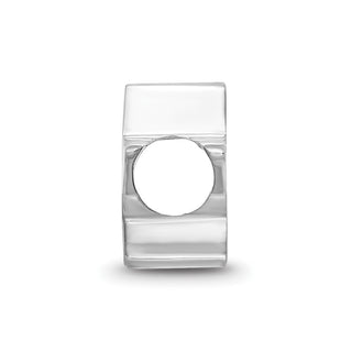 Sterling Silver Rhodium-plated NHL LogoArt Dallas Stars Enameled Bead