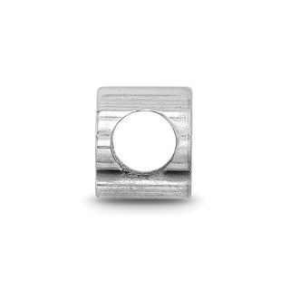 Sterling Silver Rhodium-plated LogoArt University of California Berkeley Bear Enameled Bead