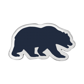 Sterling Silver Rhodium-plated LogoArt University of California Berkeley Bear Enameled Bead